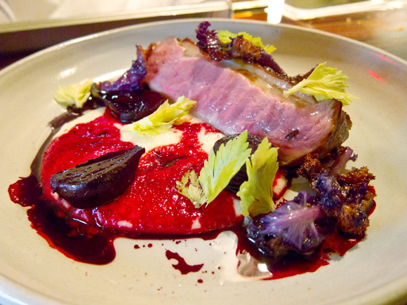 Smoked duck with beet and polenta. // Chantecler Tasting Menu.