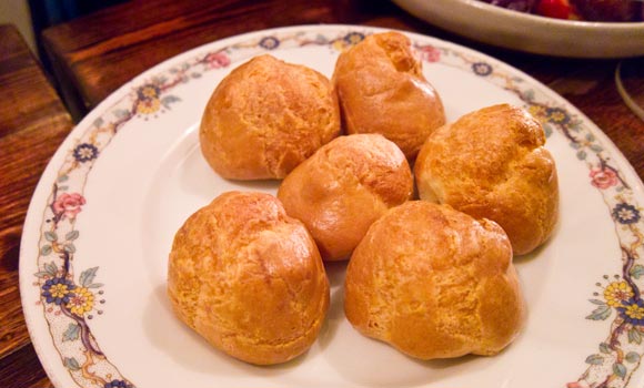 Crispy exterior and airy interior of the cheesy bites.