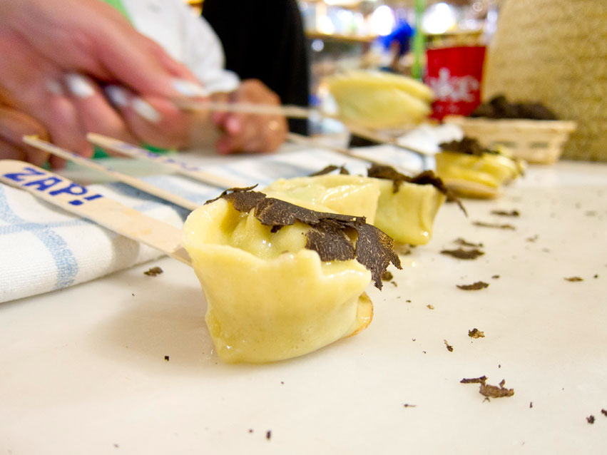 Australian black truffle and ricotta tortellini from Splendido's Chef Victor Barry