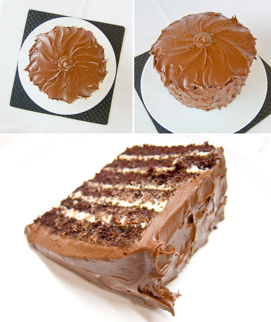 A 6-layer chocolate cake.