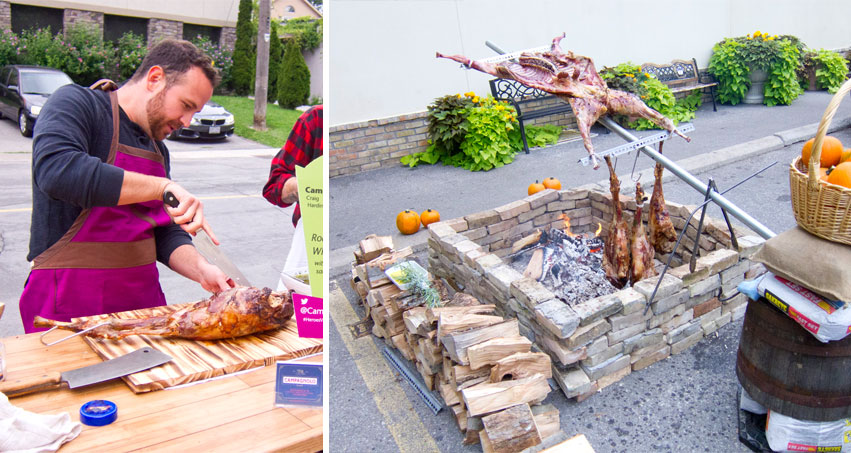 Chef Craig Harding representing the Green Goblin. His whole roasted lamb greeted guests at the front of the shop.